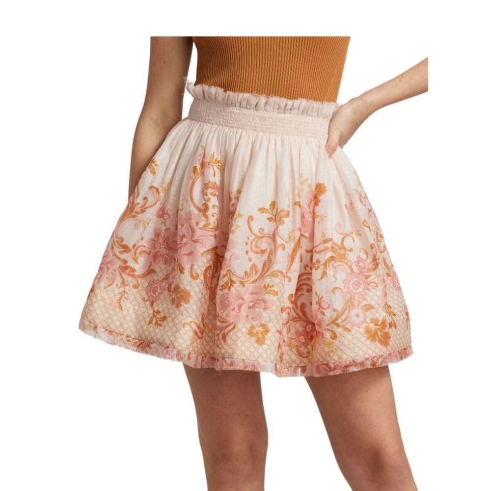 NWT Authentic ZIMMERMANN Postcard Flip Skirt size AU 2